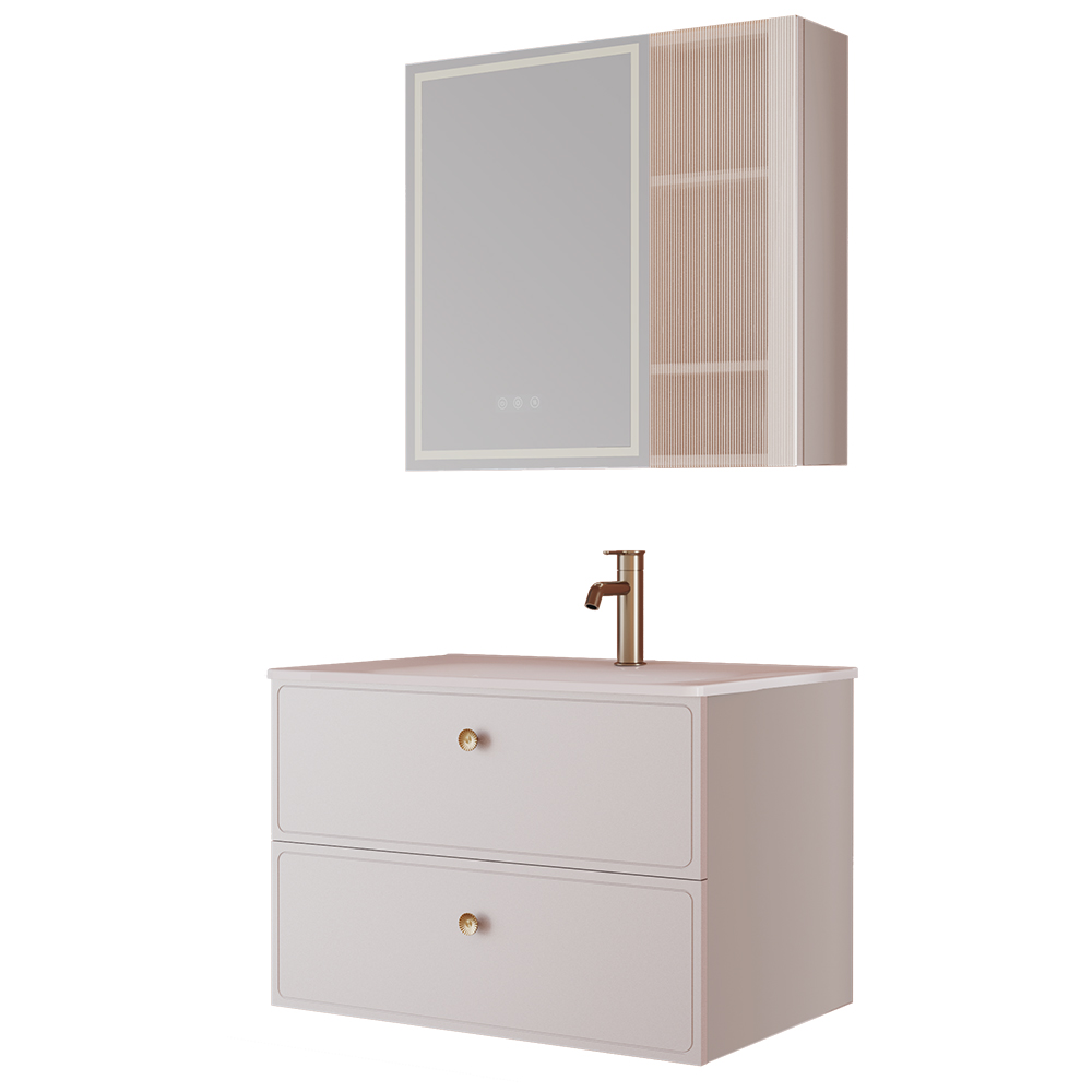 BC6301-080陶瓷盆款 生態(tài)實木浴室柜